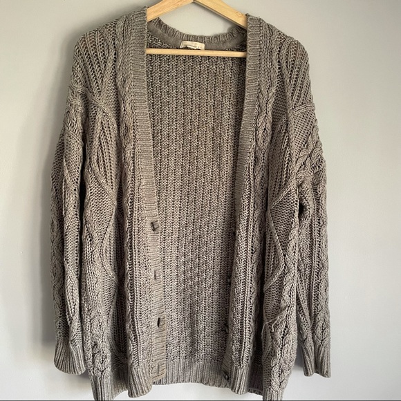 Grey button down cardigan - Picture 2 of 3